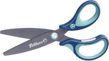 Детские ножницы для поделок из бумаги Pelikan Griffix Blue ergonomic scissors