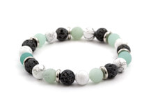 Женский браслет Beneto Bead bracelet made of amazonite, lava stone and howlite MINK36 / 18