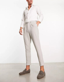 ASOS DESIGN tapered smart trouser in mid grey купить онлайн