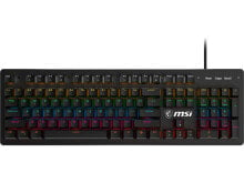 Купить клавиатуры MSI: MSI FORGE GK300 Gaming Keyboard, Clicky Blue Mechanical Switches, 9-Mode RGB, Er