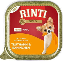 Купить влажные корма для собак Rinti: Rinti Rinti Gold Mini Indyk i królik - 100g