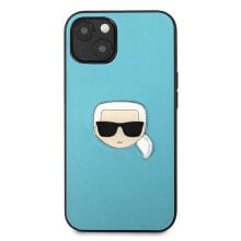 KARL LAGERFELD Klhcp13Spkmb iPhone 13 Mini 5.4 Leather Ikonik Karl`S Head phone case