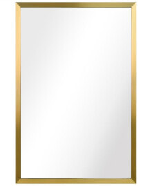 Empire Art Direct contempo Brushed Stainless Steel Rectangular Wall Mirror, 24