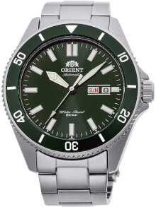 Мужские наручные часы с браслетом Мужские наручные часы с серебряным браслетом Orient RA-AA0914E19B Mako III Automatik 44mm 20ATM