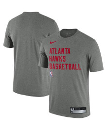 Nike men's Heather Gray Atlanta Hawks 2023/24 Sideline Legend Performance Practice T-shirt
