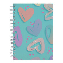 TOTTO A5 Lined Cover Painted Hearts Notebook
