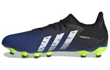 adidas PredatorFreak 低帮专业 透气 足球鞋 男款 黑白蓝 / Кроссовки Adidas PredatorFreak FZ3705