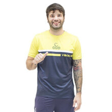 Мужские спортивные футболки мужская спортивная футболка желтая синяя с логотипом VIBORA Advanced Pro Short Sleeve T-Shirt