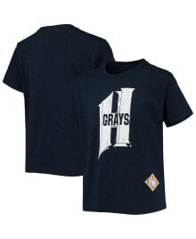 Stitches big Boys Navy Homestead Grays Negro League Logo T-shirt