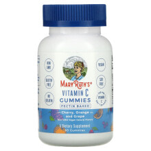Витамин С maryRuth Organics, Жевательные мармеладки с витамином C, вишня, апельсин и виноград, 125 мг, 60 жевательных таблеток