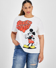 Trendy Plus Size Mickey Mouse Graphic T-Shirt купить онлайн