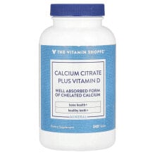 Calcium Citrate Plus Vitamin D, 240 Tablets