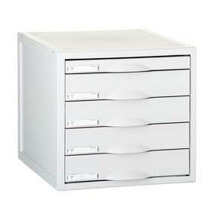 Modular Filing Cabinet Archivo 2000 ArchiSystem 5 drawers Grey Plastic 35,6 x 31,6 x 20,3 cm