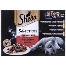 SHEBA Selection In Sauce Juicy Flavors 85g Wet Cat Food 12 Units