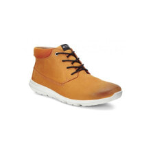 Мужские низкие ботинки Мужские ботинки высокие демисезонные коричневые кожаные Ecco Sneaker Calgary Mid