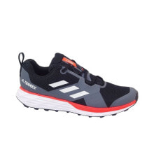 Мужская спортивная обувь для треккинга Мужские кроссовки спортивные треккинговые серые текстильные низкие демисезонные Adidas Terrex Two