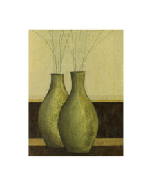 Trademark Global pablo Esteban Two Vases in Green Canvas Art - 36.5