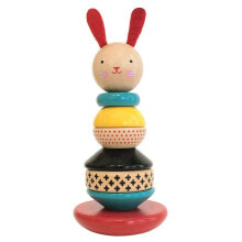 PETIT COLLAGE Rabbit Wood Stacking Toy