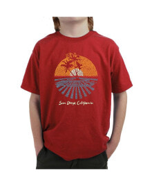 LA Pop Art big Boy's Word Art T-shirt - Cities In San Diego