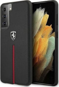 Ferrari Ferrari FEOSIHCS21MBK S21+ G996 czarny/black hardcase Off Track Leather Nylon Stripe