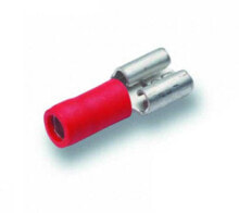 Cimco 180252 - Flag terminal - Brass - Straight - Red - 1 mm² - 0.5 mm²