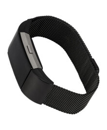 WITHit Black Stainless Steel Mesh Band Compatible with the Fitbit Charge 2
