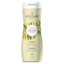 Шампуни для волос attitude Super Leaves Shampoo Восстанавливающий и укрепляющий шампунь с листьями лимона и белым чаем 473 мл