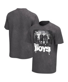 Men's Black The Boys The Crew Washed Graphic T-Shirt купить онлайн