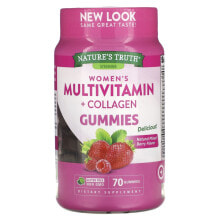 Витаминно-минеральные комплексы Nature's Truth, Multivitmain + Collagen для женщин, натуральная ягодная смесь, 70 жевательных таблеток