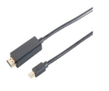 Компьютерные разъемы и переходники shiverpeaks BS10-53025 видео кабель адаптер 1 m Mini DisplayPort HDMI Черный