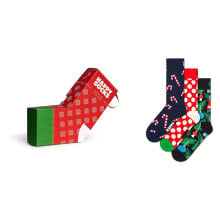 HAPPY SOCKS X-Mas Stockings Gift Set Half Socks 3 Pairs