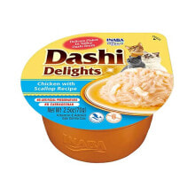 INABA Dashi Delights Chicken with scallop in broth cat treat 70g