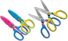 Детские ножницы для поделок из бумаги tetis Nożyczki z etui 135mm niebiesko-różowe blister (GN265-NR)