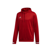 Мужские спортивные худи Мужское худи с капюшоном спортивное красное с логотипом Adidas Team 19 Hoody