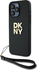 DKNY DKNY Wrist Strap Stock Logo - Etui iPhone 15 Pro Max (czarny)