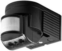 Goobay Black - surface wall mounting - 180 degree detection - 12 m range - IP44 - suitable for LEDs - Passive infrared (PIR) sensor - Wired - 12 m - Wall - Indoor - Outdoor - Black