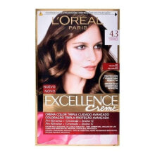 Краска для волос L'Oreal Paris Excellence Creme No.4.3  Стойкая ухаживающая краска для волос, оттенок золотой каштан