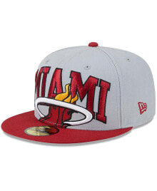 Men's Gray/Red Miami Heat Tip-Off Two-Tone 59FIFTY Fitted Hat купить в интернет-магазине