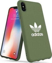 чехол силиконовый хаки с логотипом IPHONE XS MAX adidas