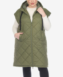 Купить женские куртки White Mark: Жилет утепленный White Mark Diamond Quilted Hooded Puffer Plus Size