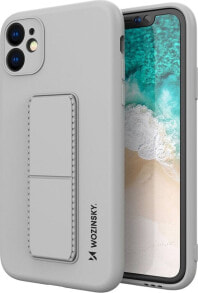 Wozinsky Wozinsky Kickstand Case elastyczne silikonowe etui z podstawką iPhone 11 Pro Max szary