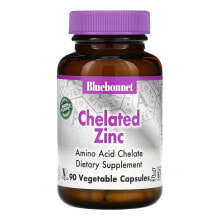 Цинк Bluebonnet Nutrition, Chelated Zinc, 90 Vegetable Capsules
