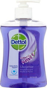 Dettol Soap Base Pump Liquid Hand Wash Антибактериальное жидкое мыло с ароматом лаванды 250 мл