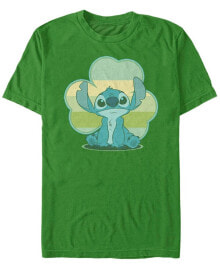 Fifth Sun men's Lilo Stitch Lucky Stitch Short Sleeve T-shirt