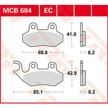 TRW Ec-Organic Peugeot Belville 125 Abs Allure 20 Brake Pads