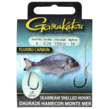 Грузила, крючки, джиг-головки для рыбалки gAMAKATSU Booklet Seab FC 3310F Tied Hook 0.350 mm 150 cm