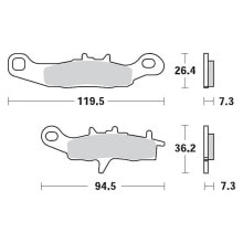 Запчасти и расходные материалы для мототехники MOTO-MASTER Husqvarna/Kawasaki/Suzuki 093912 Sintered Brake Pads