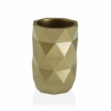 Toothbrush Holder Versa DIAMOND Yellow Resin (7,4 x 10,6 x 7,4 cm)