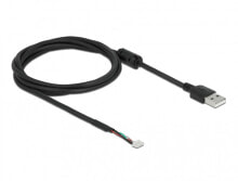 Компьютерный разъем или переходник DeLOCK 96001. Cable length: 1.5 m, Product colour: Black, Input connection type: USB 2.0 Type-A