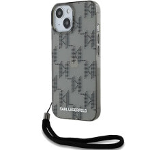 KARL LAGERFELD Klhcp15Shkdpnsk iPhone 151413 6.1 Iml Mono Kl Pattern&Cord phone case